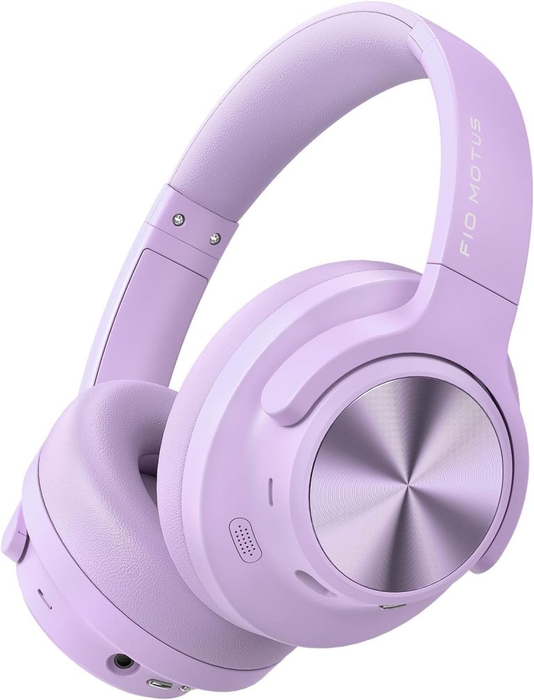Noise Cancelling Headphones: Wireless Over Ear Bluetooth Headphones with 130H Playtime – Hi-Res Sound Custom EQ via App Deep Bass Comfort Fit Ear Cups for Travel Home Office